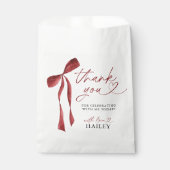 Burgundy Bow Sie bindet das Brautparty des Knotens Geschenktütchen (Vorderseite)