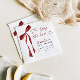Burgundy Bow Sie bindet das Brautparty des Knotens Serviette