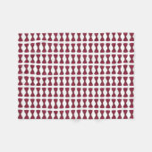 Burgundy Bowtie Wedding Groom Bachelor Party Fleecedecke (Vorderseite (Horizontal))
