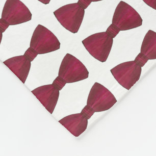 Burgundy Bowtie Wedding Groom Bachelor Party Fleecedecke