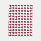 Burgundy Bowtie Wedding Groom Bachelor Party Fleecedecke (Vorderseite)