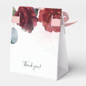 Burgundy Brautparty Floral Personalisiert Geschenkschachtel (Rückseite)