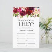 Burgundy Brautparty Game