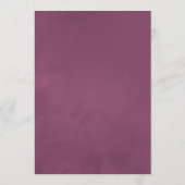 Burgundy Brautparty Hinweiskarte (Rückseite)