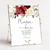 Burgundy Brautparty Mimosa Bar Poster