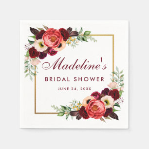 Burgundy-Brautparty Serviette