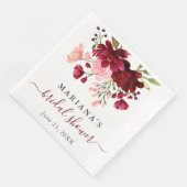 Burgundy-Brautparty Serviette (Ecke)