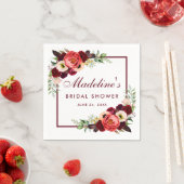 Burgundy-Brautparty Serviette (Beispiel)