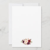 Burgundy Brautparty Tea Party Einladung WB (Rückseite)