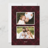 Burgundy Brushed Kariert Frohe Weihnachten 3 Foto (Rückseite)