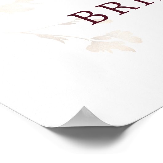 Burgundy Burnt Orange Brautparty Willkommen Poster (Ecke)