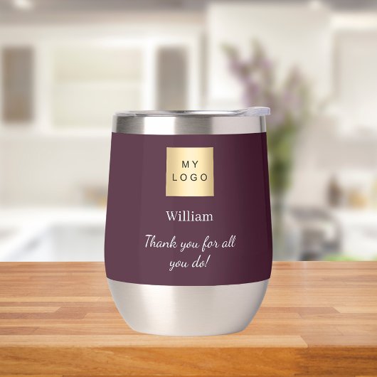 Burgundy Business Logo Mitarbeiter vielen Dank