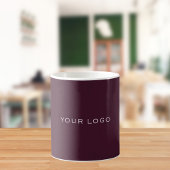 Burgundy business logo rectangular kaffeetasse