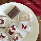 Burgundy Butterfly Mini Candy Bar Wrapper Vorlage Poster
