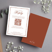 Burgundy Calligraphy Script UAWG Elegant RSVP Karte