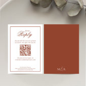 Burgundy Calligraphy Script UAWG Elegant RSVP Karte