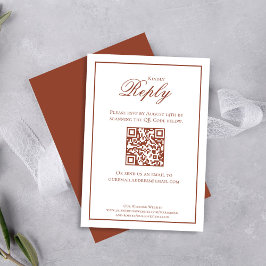Burgundy Calligraphy Script UAWG Elegant RSVP Karte