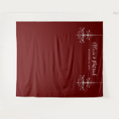 Burgundy Candeliers Wedding Foto Hintergrund Wandteppich (Vorderseite (Horizontal))