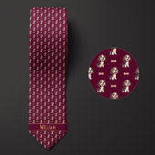 Burgundy Cartoon Beagle Krawatte