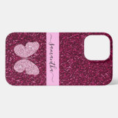 Burgundy Case mit persönlichem Namen und Käuferin iPhone Hülle (Rückseite (Horizontal))