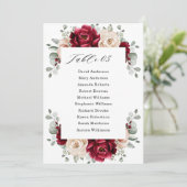 Burgundy Champagne Elfenbeinküste Mauve Rose Seati Einladung (Stehend Vorderseite)