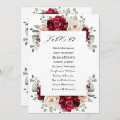 Burgundy Champagne Elfenbeinküste Mauve Rose Seati Einladung (Vorne/Hinten)