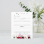 Burgundy Champagne Ivory Brautparty Rezept (Stehend Vorderseite)