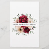 Burgundy Champagne Ivory Mauve Brautparty Game (Rückseite)