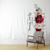 Burgundy Champagne Ivory Mauve Rose Brautparty Wandteppich (Beispiel (Horizontal))