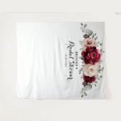 Burgundy Champagne Ivory Mauve Rose Brautparty Wandteppich (Vorderseite (Horizontal))