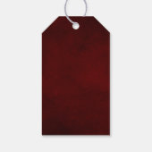 Burgundy Champagne Ivory Mauve Rose Floral Wedding Geschenkanhänger (Rückseite)