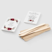 Burgundy Champagne Ivory Mauve Wedding Programm Fächer (Non-assembled)