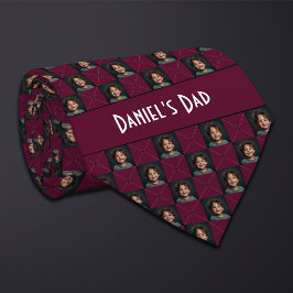 Burgundy Checkered Foto Krawatte