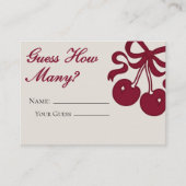 Burgundy Cherry auf den ersten Blick wie viele Gam Begleitkarte (Vorderseite)
