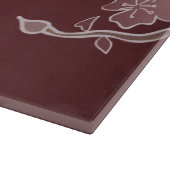 Burgundy Cherry Blossom Custom Establishment Year Schneidebrett (Ecke)