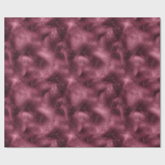 Burgundy Cherry Glitzer Glitz Geschenkpapier (Flach)
