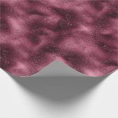 Burgundy Cherry Glitzer Glitz Geschenkpapier (Ecke)