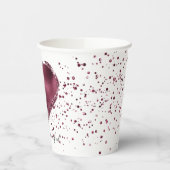 Burgundy Cherry Glitzer Sparkle Pappbecher (Links)