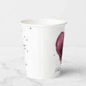 Burgundy Cherry Glitzer Sparkle Pappbecher (Rechts)