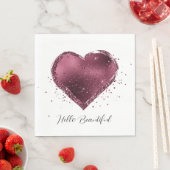 Burgundy Cherry Glitzer Sparkle Serviette (Beispiel)