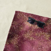 Burgundy Cherry Gold Glitzer Glitz Strandtuch (Beispiel)