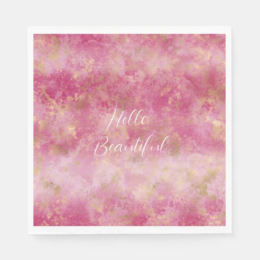 Burgundy Cherry Gold Ombre Serviette (Vorderseite)