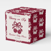 Burgundy Cherry mit Top Baby Dusche Geschenkschachtel (Vorderseite)