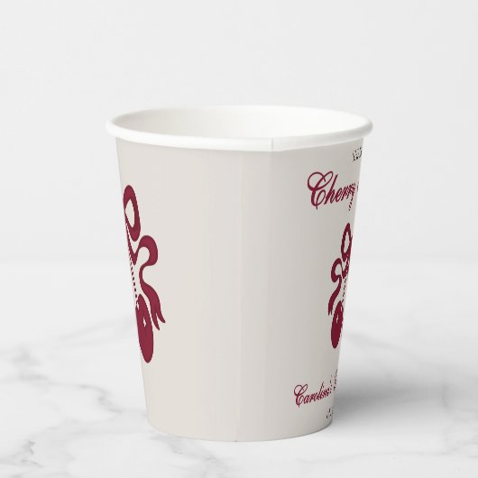 Burgundy Cherry mit Top Baby Dusche Pappbecher (Rechts)