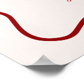 Burgundy Cherry On Top Bridal Shower Welcome Poster (Ecke)