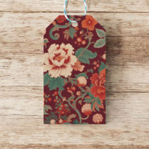 Burgundy Chinoiserie Grandmillenial Toile de Jouy