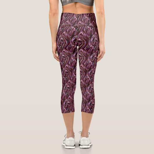 burgundy chrome capri leggings (Rückseite)