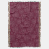 Burgundy Circle Throw Decke (Vorderseite Vertikal)