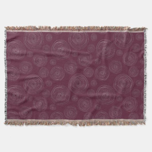 Burgundy Circle Throw Decke (Vorderseite)
