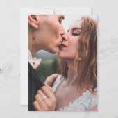 Burgundy Classic Kalligraphie-Monogramm-Hochzeit Einladung (Rückseite)